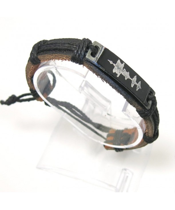 Personalized Leather Bracelet Sound Engraving