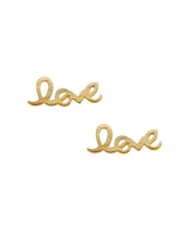 Spinningdaisy Handcrafted Brushed Script Earrings