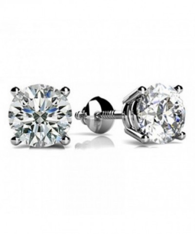 Zirconia Earrings Sterling Silver Plated