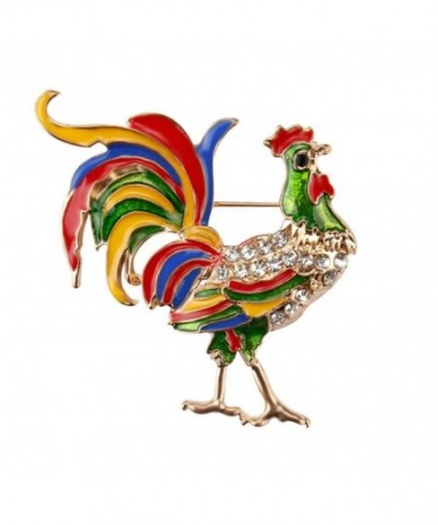 Crystal Rhinestone Rooster Brooches Fashion