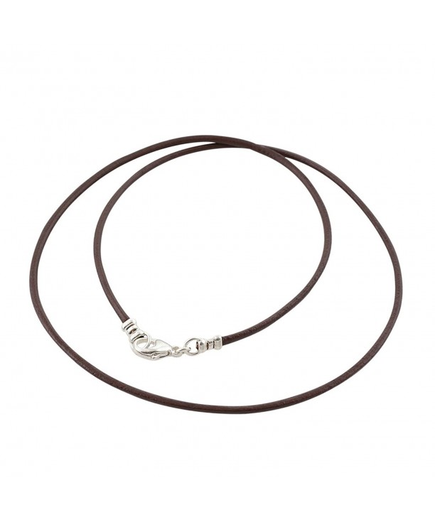 Sterling Silver 1 8mm Leather Necklace