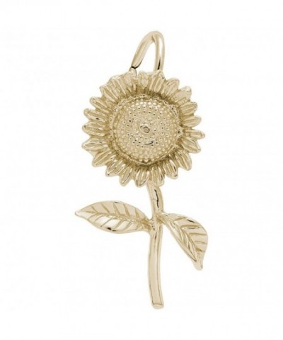 Rembrandt Charms Sunflower Yellow Plated
