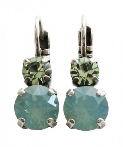 Mariana Silvertone Crystal Earrings Pacific