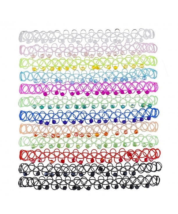 Lux Accessories Elastic Necklace Colored