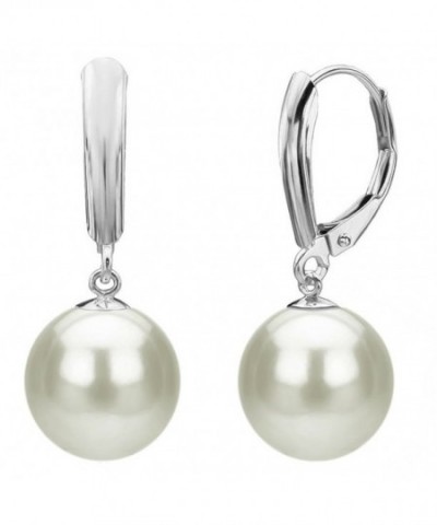 Sterling Silver Simulated Lever back Earrings