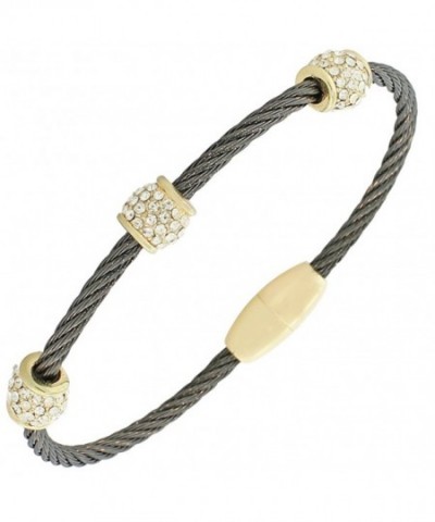 Fashion Yellow Gold Tone Twisted Bracelet