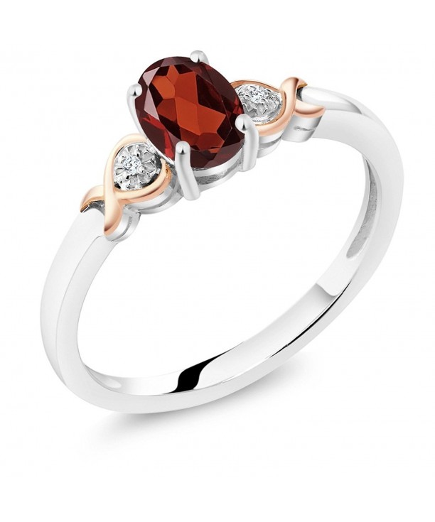 Sterling Silver Garnet Diamond Available