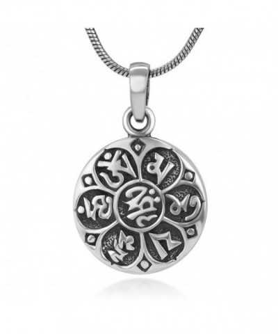 Sterling Silver Tibetan Meditation Necklace