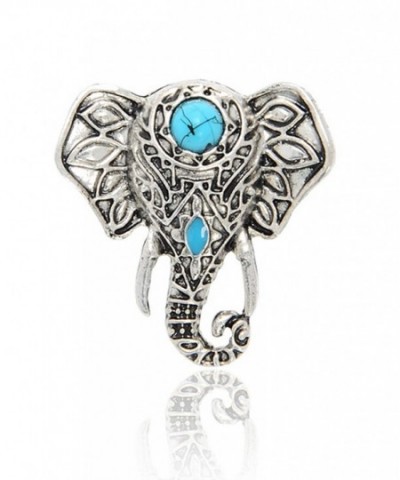 Cyntan Retro Elephant Rings Silver