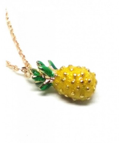 Vintage Pineapple Pendant Chain Necklace