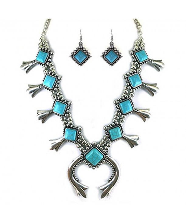 Southwest Squash Blossom Necklace set