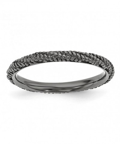 2 25mm Plated Sterling Stackable Textured