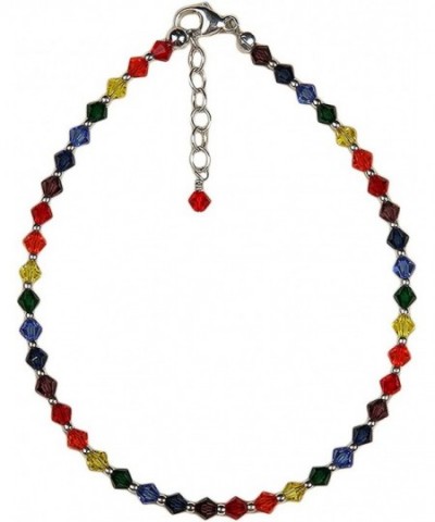 Anklet Chakra Colors Crystal Extension
