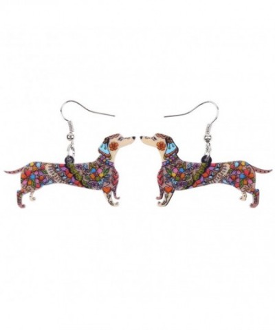 Bonsny Dachshund Earrings Design Jewelry