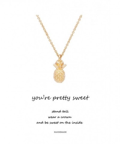 Geerier Pretty Pineapple Pendent Necklace