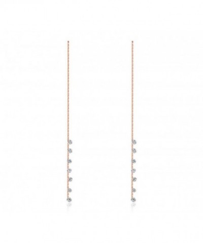 Mealguet Jewelry Zirconia Threader Earrings