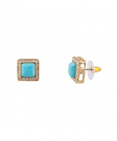 Lux Accessories Synthetic Turquoise Earrings