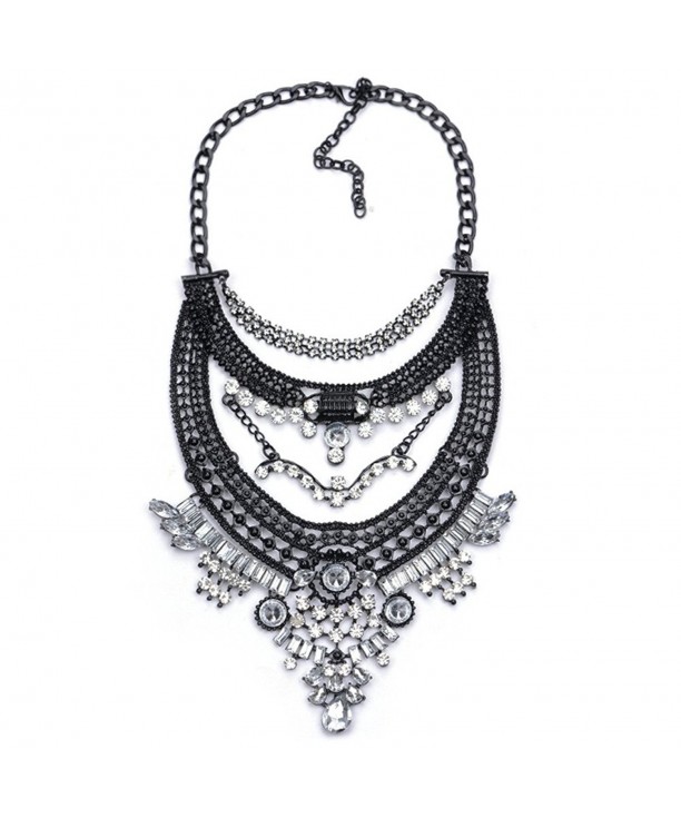 Statement Necklace Black White NABROJ