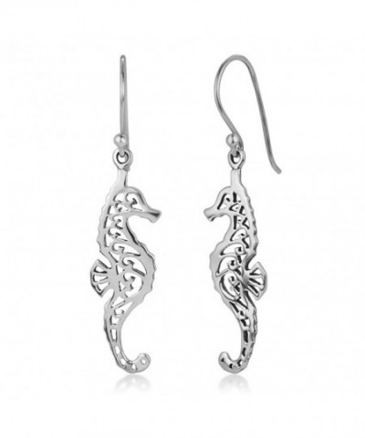 Sterling Silver Filigree Seahorse Earrings