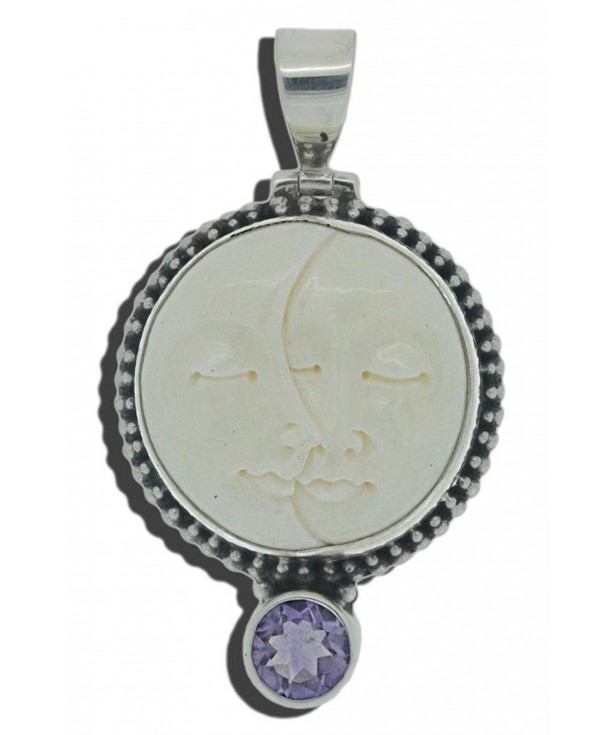 Amethyst Moon Sterling Silver Pendant