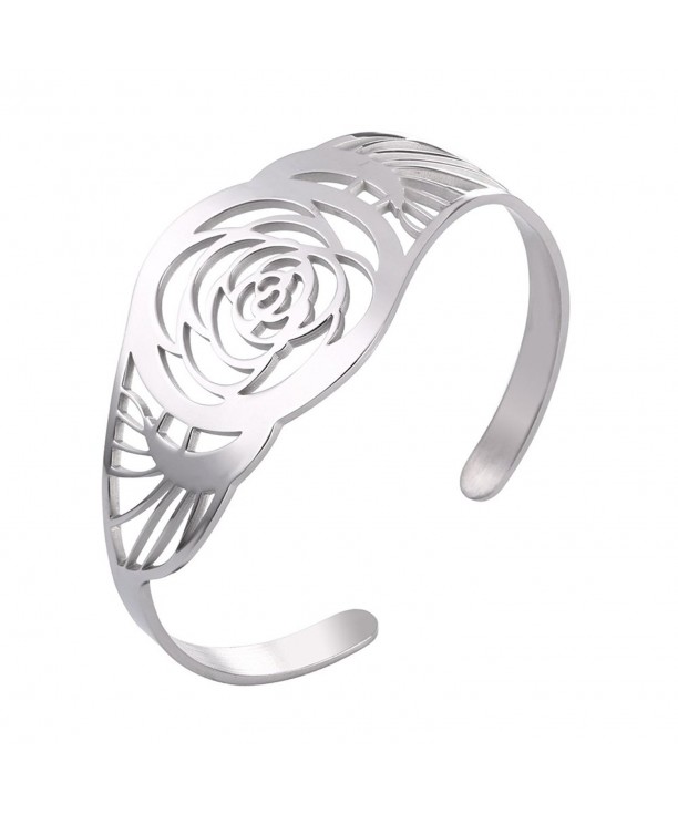 U7 Flower Bracelet Stainless Fashion