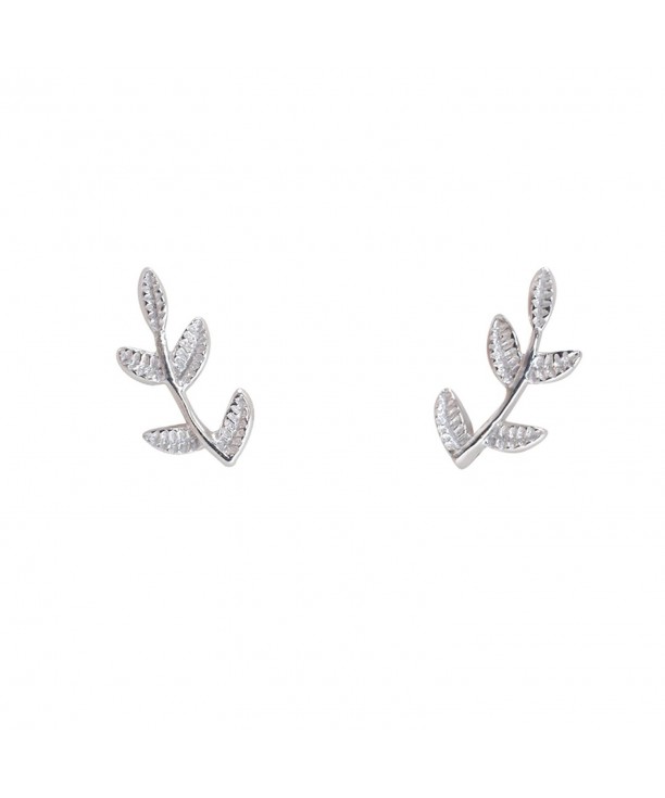 Humble Chic Tiny Leaf Studs