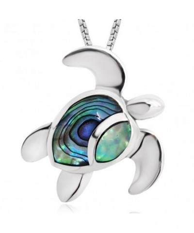 Sterling Silver Abalone Pendant Necklace