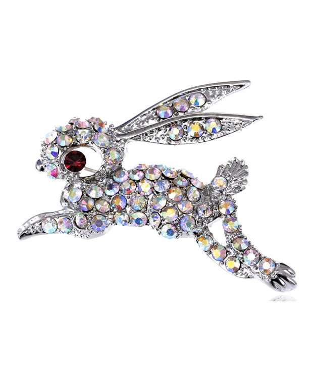 Alilang Silvery Iridescent Rhinestones Rabbit