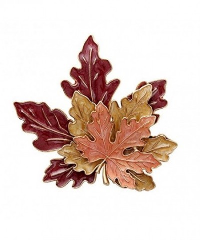 Golden Autumn Brooch Jewelry Leaves