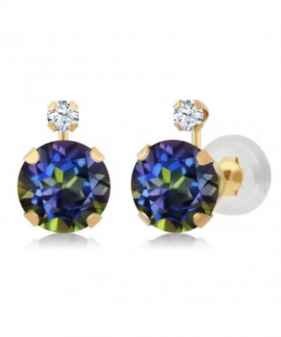 Mystic Created Sapphire Yellow Earrings