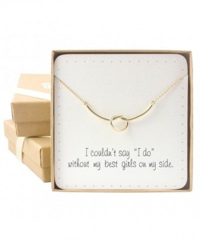 Bridesmaid Gifts Dainty Necklace Plated