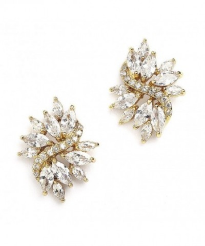 Mariell Vintage Earrings Marquis Cut Clusters