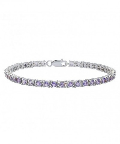 Sterling Silver Tanzanite Ladies Bracelet