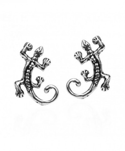 Petite Lizard Sterling Silver Earrings