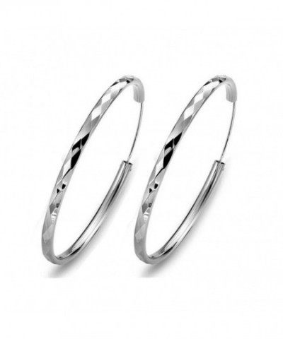 Sterling Silver Diamond Cut Earrings 2 5 mm