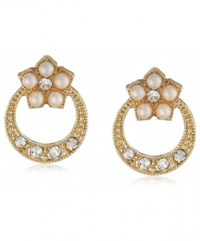 Downton Abbey Gold Tone Crystal Earrings
