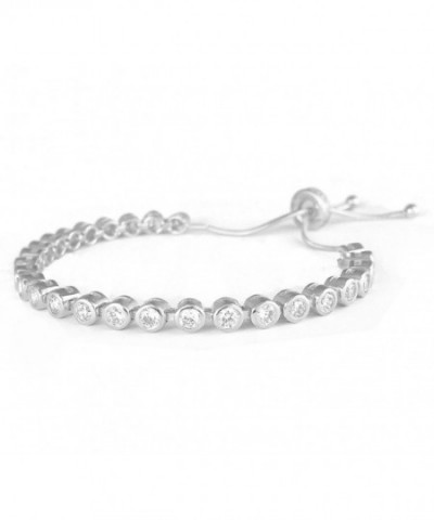 TRENDY SIMULATED DIAMOND BRACELET ADJUSTABLE