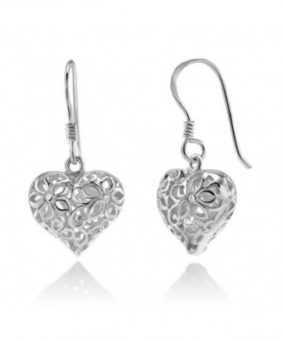 Sterling Silver Filigree Flower Earrings