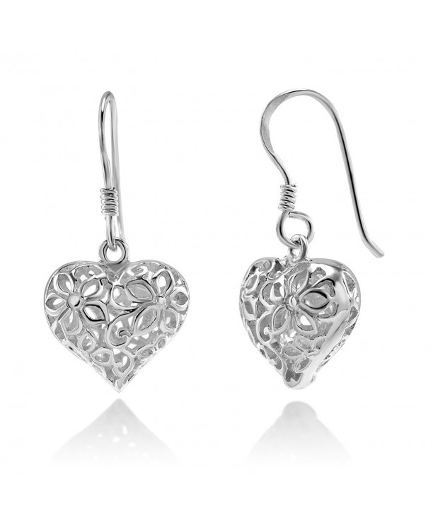 Sterling Silver Filigree Flower Earrings