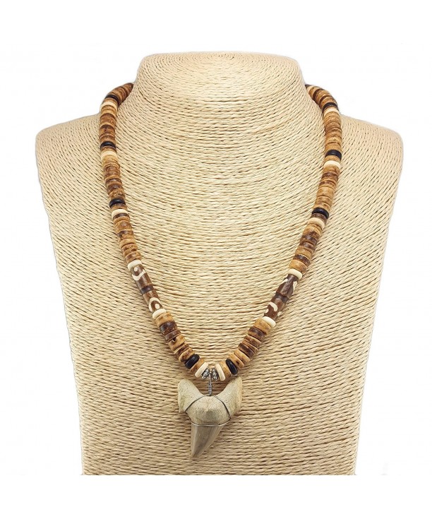 Large Pendant Coconut Beaded Necklace