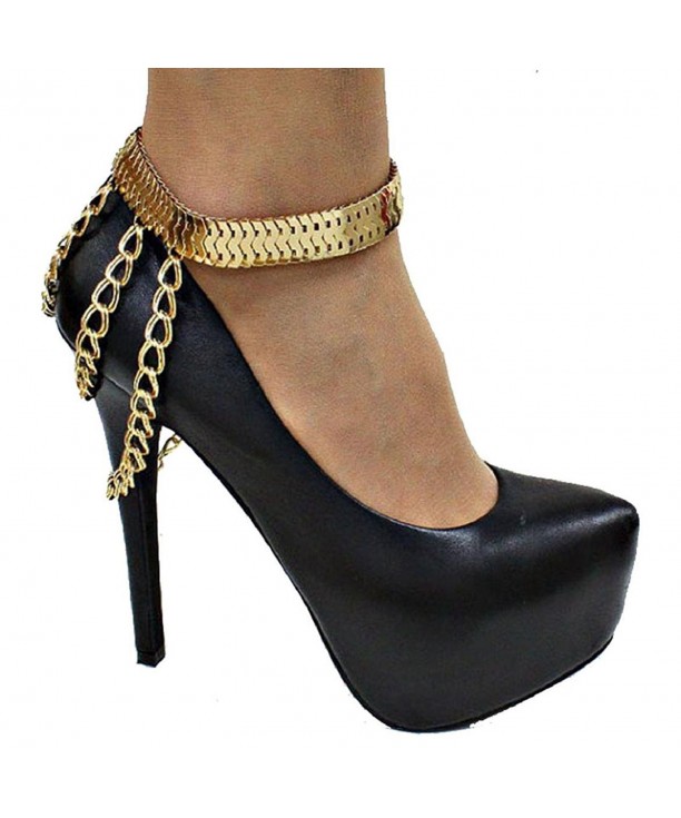 SusenstoneFashion Metallic Exaggerated Anklets Jewelry