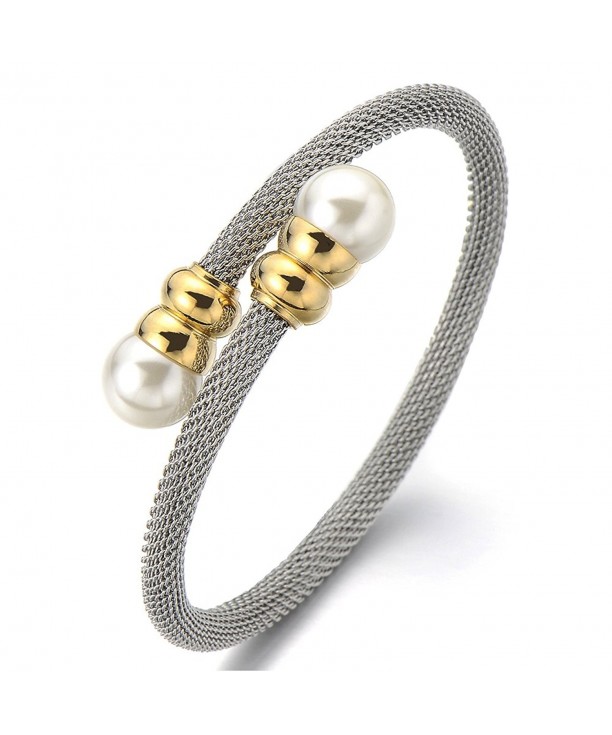 Classic Stainless Twisted Bracelet Synthetic