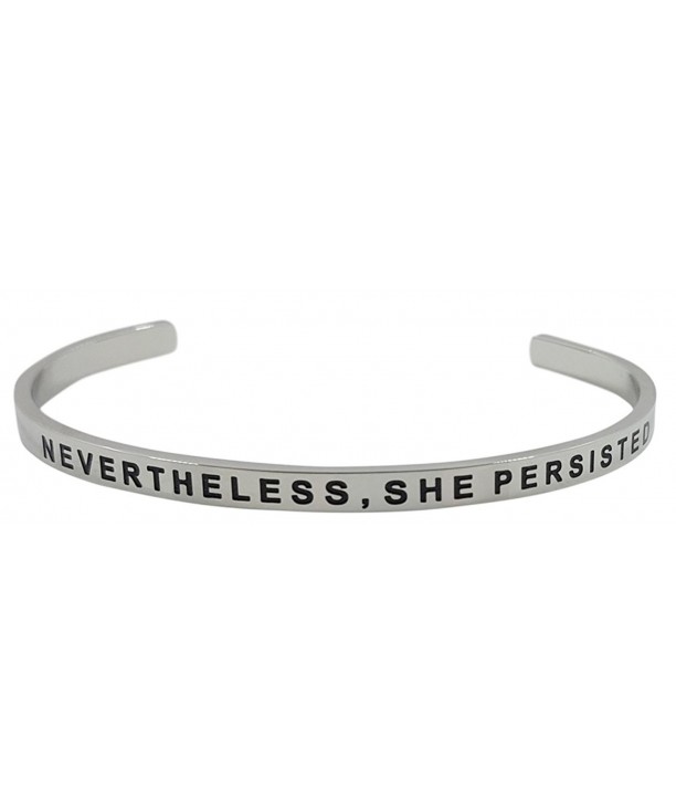 Inspirational NEVERTHELESS PERSISTED Positive Bracelet