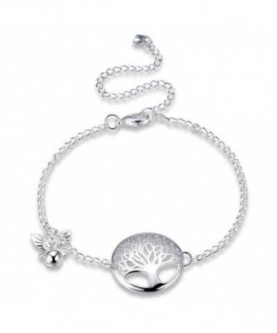 Circle Sterling Silver Plated Anklet