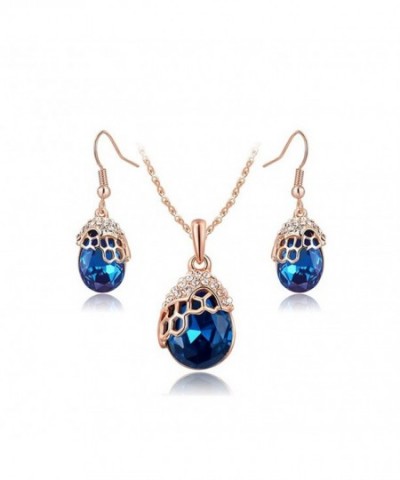 O4U Austrian Crystals Necklace Earrings