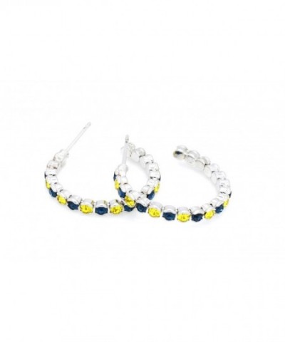 DELUXE CRYSTAL HOOP EARRINGS LIGHTWEIGHT