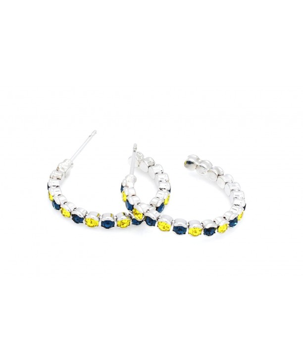 DELUXE CRYSTAL HOOP EARRINGS LIGHTWEIGHT