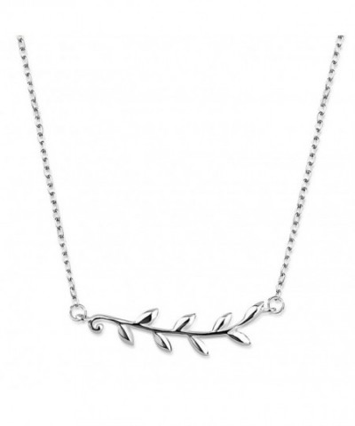 Sterling Silver Sideways Pendant Necklace