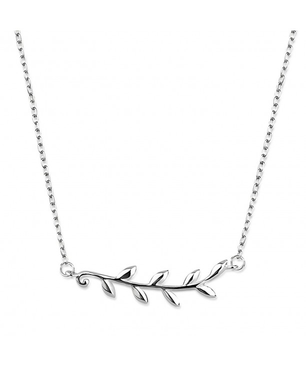 Sterling Silver Sideways Pendant Necklace