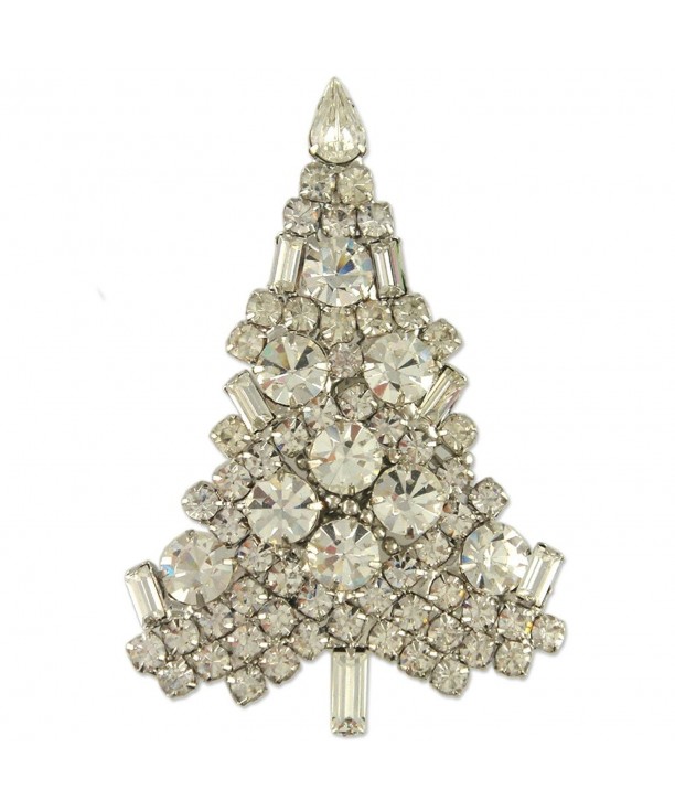 CLASSIC CHRISTMAS SWAROVSKI ELEMENTS rhodium plated base metal